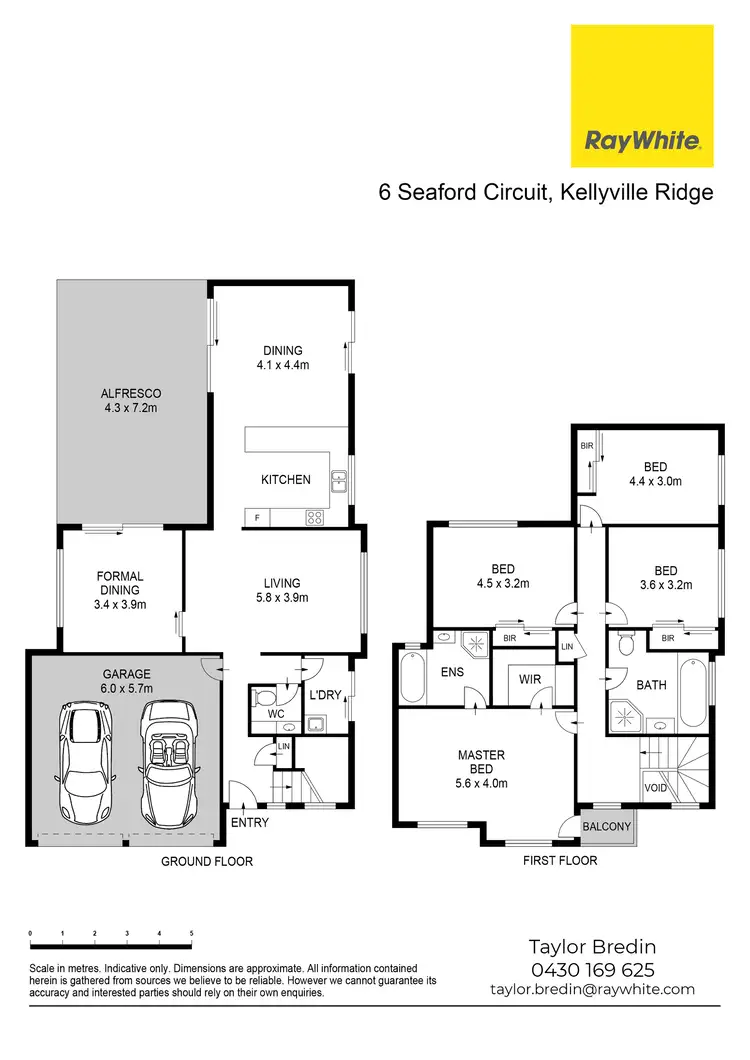 Floorplan of Homely house listing, 6 Seaford Circuit, Kellyville Ridge NSW 2155