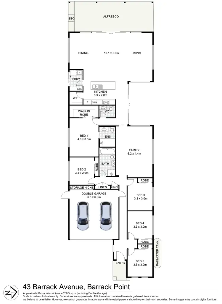 Floorplan of Homely house listing, 43 Barrack Avenue, Barrack Point NSW 2528
