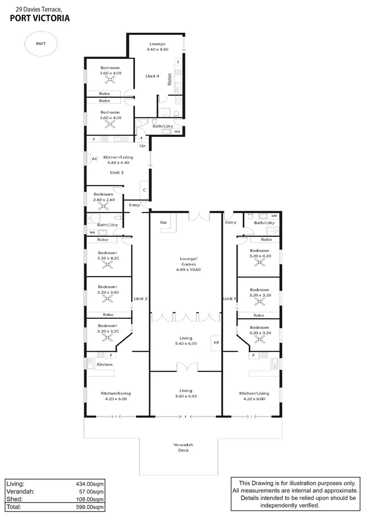 Floorplan of Homely block of units listing, 29 Davies Terrace, Port Victoria SA 5573