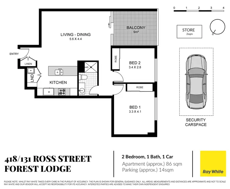Floorplan of Homely apartment listing, 418/131 Ross Street, Forest Lodge NSW 2037