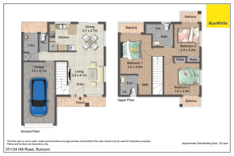 Floorplan of Homely townhouse listing, 37/134 Hill Road, Runcorn QLD 4113