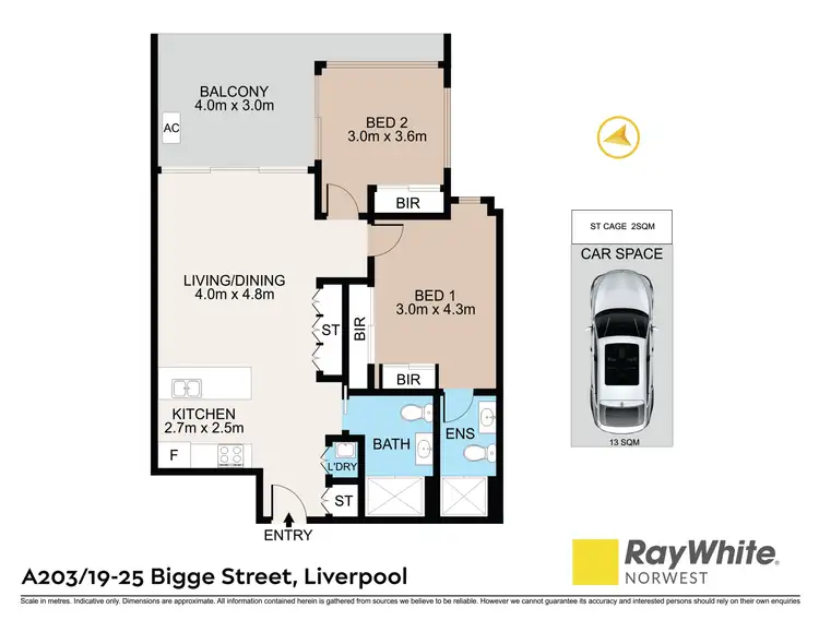 Floorplan of Homely apartment listing, 203/19 Bigge Street, Liverpool NSW 2170