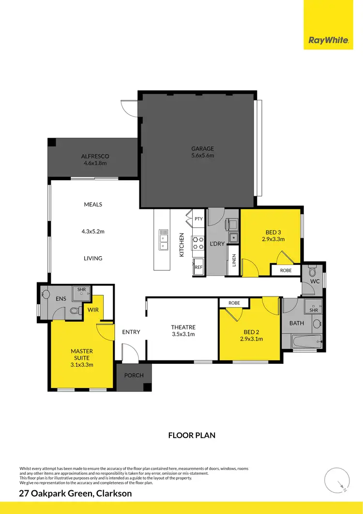 Floorplan of Homely house listing, 27 Oakpark Green, Clarkson WA 6030