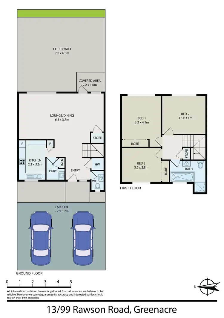 Floorplan of Homely townhouse listing, 13/99 Rawson Road, Greenacre NSW 2190