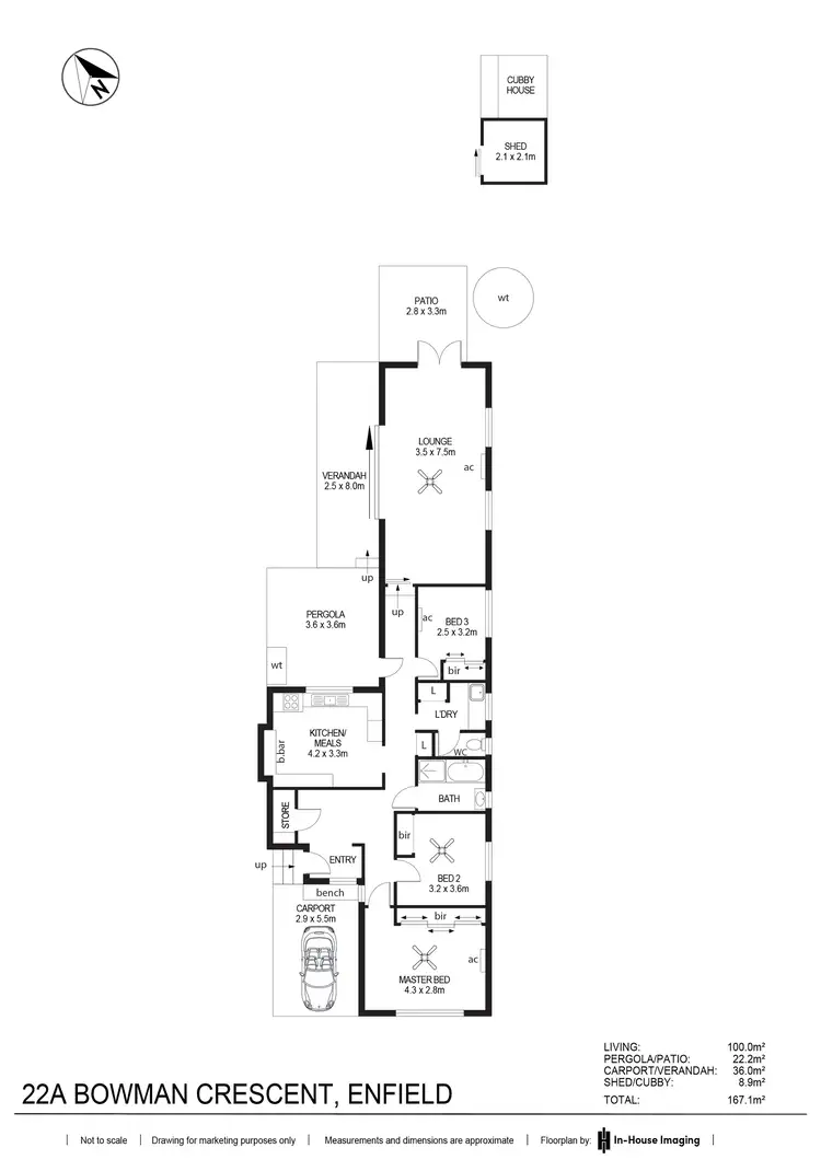 Floorplan of Homely house listing, 22A Bowman Crescent, Enfield SA 5085