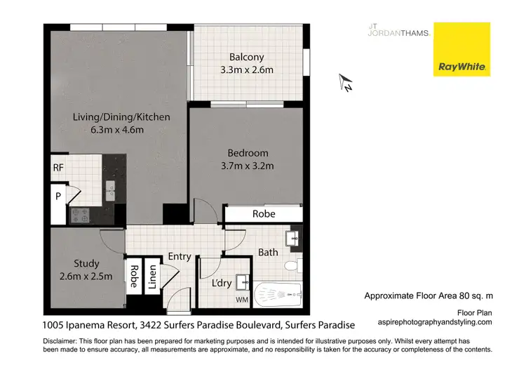 Floorplan of Homely apartment listing, 1005/2865 Gold Coast Highway, Surfers Paradise QLD 4217