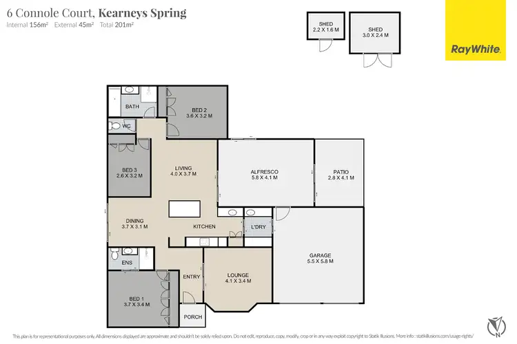 Floorplan of Homely house listing, 6 Connole Court, Kearneys Spring QLD 4350