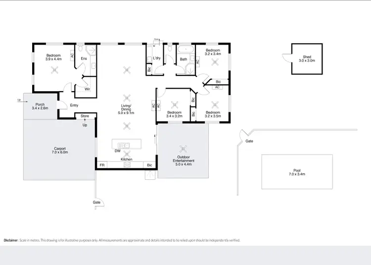 Floorplan of Homely house listing, 3 Hanoe Court, Bilingurr WA 6725
