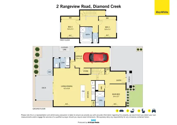 Floorplan of Homely townhouse listing, 2 Rangeview Road, Diamond Creek VIC 3089