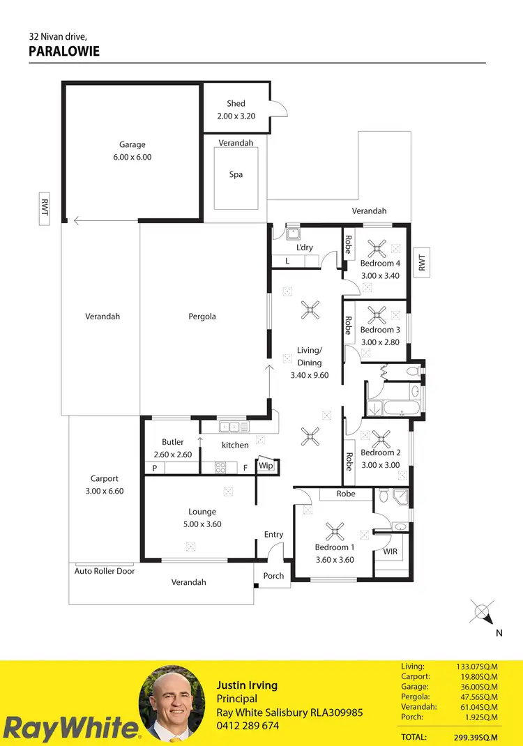Floorplan of Homely house listing, 32 Niven Drive, Paralowie SA 5108