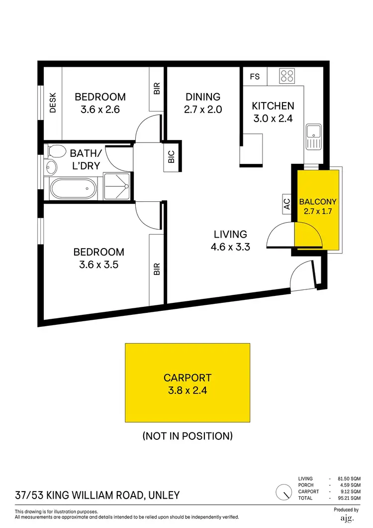 Floorplan of Homely unit listing, 37/53 King William Road, Unley SA 5061