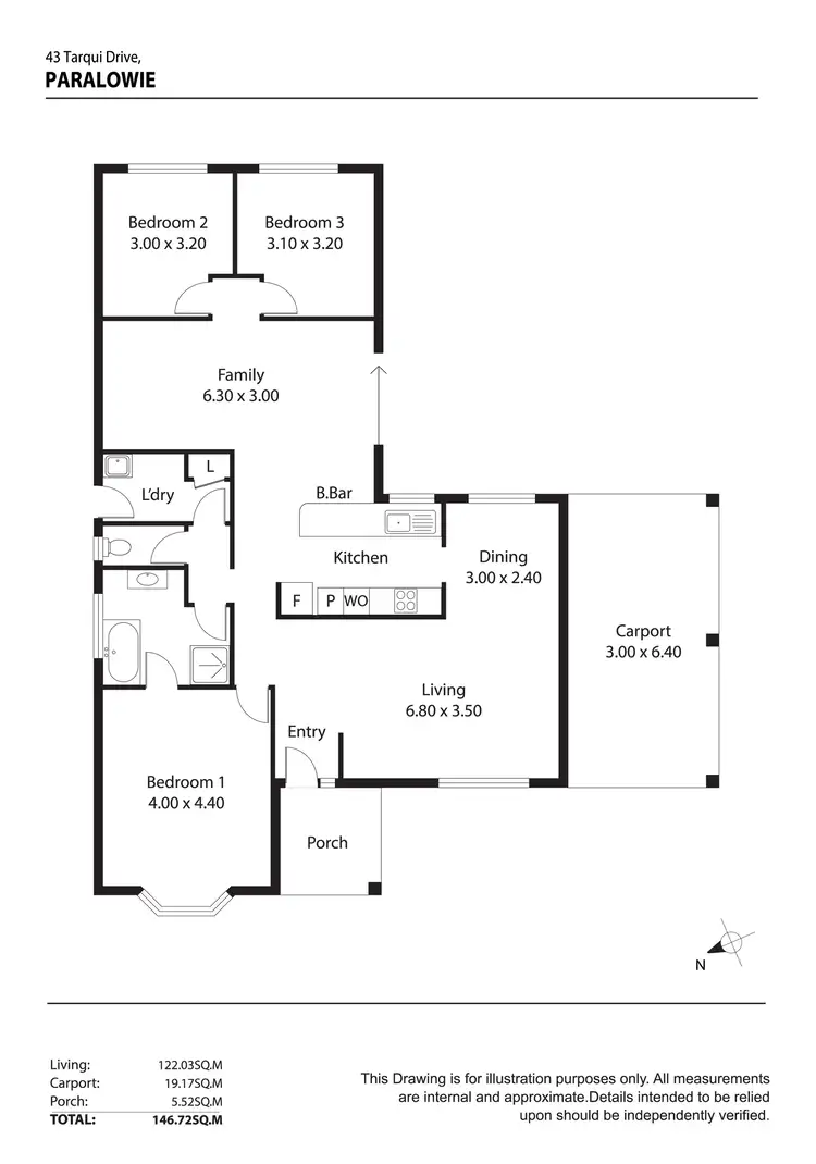 Floorplan of Homely house listing, 43 Tarqui Drive, Paralowie SA 5108