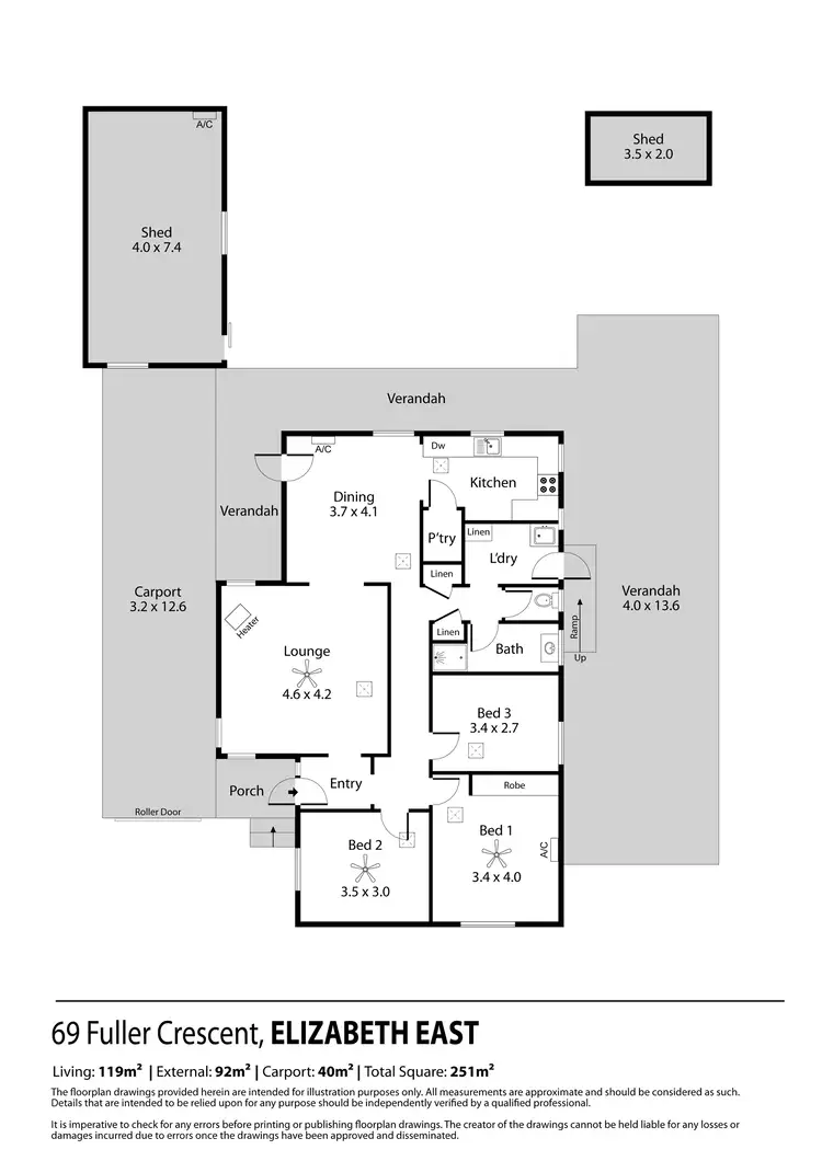 Floorplan of Homely house listing, 69 Fuller Crescent, Elizabeth East SA 5112