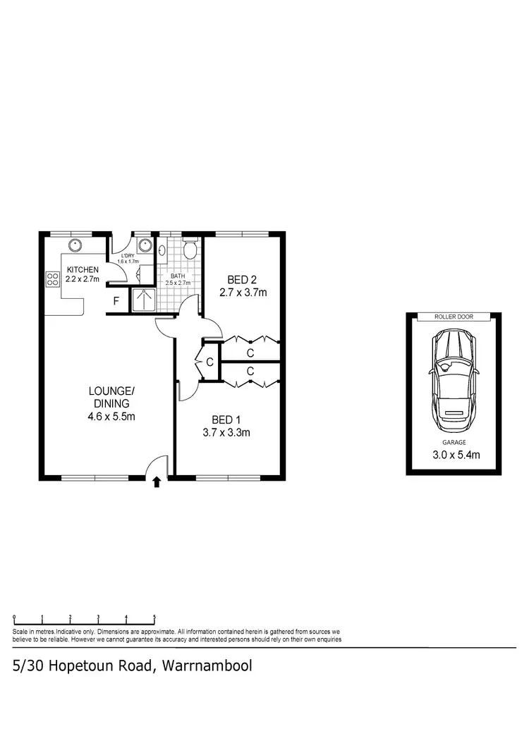 Floorplan of Homely unit listing, 5/30 Hopetoun Road, Warrnambool VIC 3280