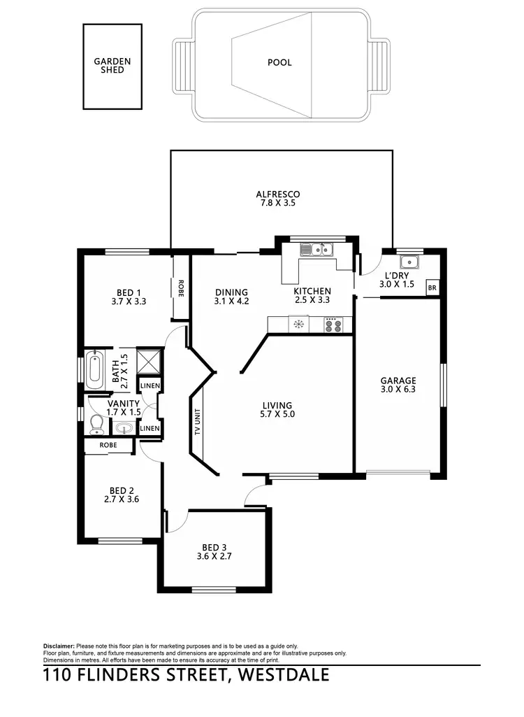 Floorplan of Homely house listing, 110 Flinders Street, Tamworth NSW 2340