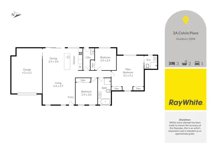 Floorplan of Homely house listing, 2A Colvin Place, Goulburn NSW 2580