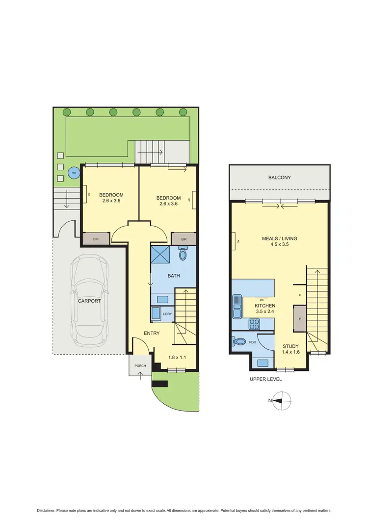 Floorplan of Homely townhouse listing, 2/13 Rhodes Parade, Pascoe Vale VIC 3044