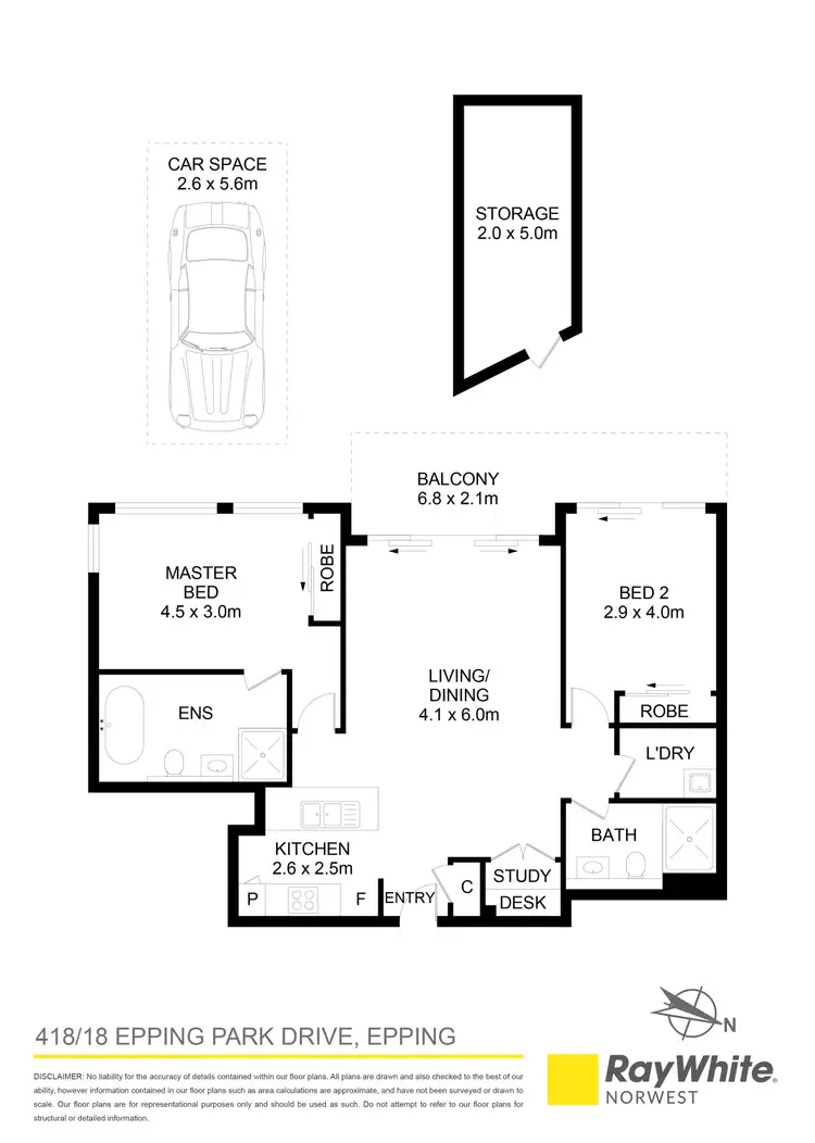 Floorplan of Homely apartment listing, 418/18 Epping Park Drive, Epping NSW 2121
