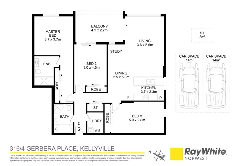 Floorplan of Homely apartment listing, 316/4 Gerbera Place, Kellyville NSW 2155
