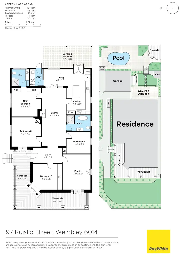 Floorplan of Homely house listing, 97 Ruislip Street, Wembley WA 6014