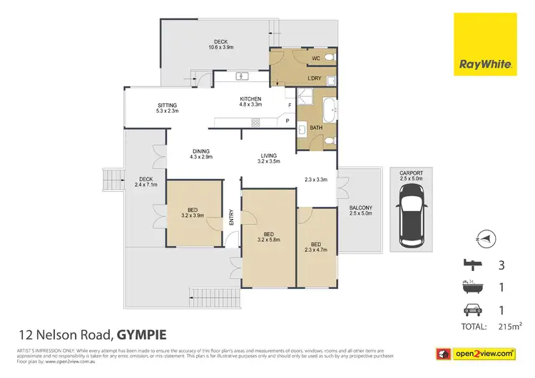 Floorplan of Homely house listing, 12 Nelson Road, Gympie QLD 4570