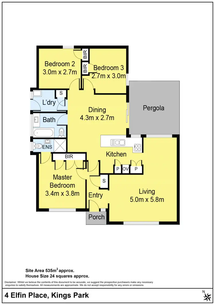 Floorplan of Homely house listing, 4 Elfin Place, Kings Park VIC 3021