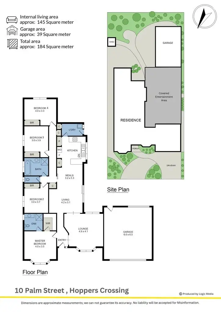 Floorplan of Homely house listing, 10 Palm Street, Hoppers Crossing VIC 3029