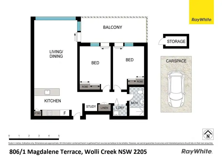 Floorplan of Homely house listing, 806/1 Magdalene Terrace, Wolli Creek NSW 2205