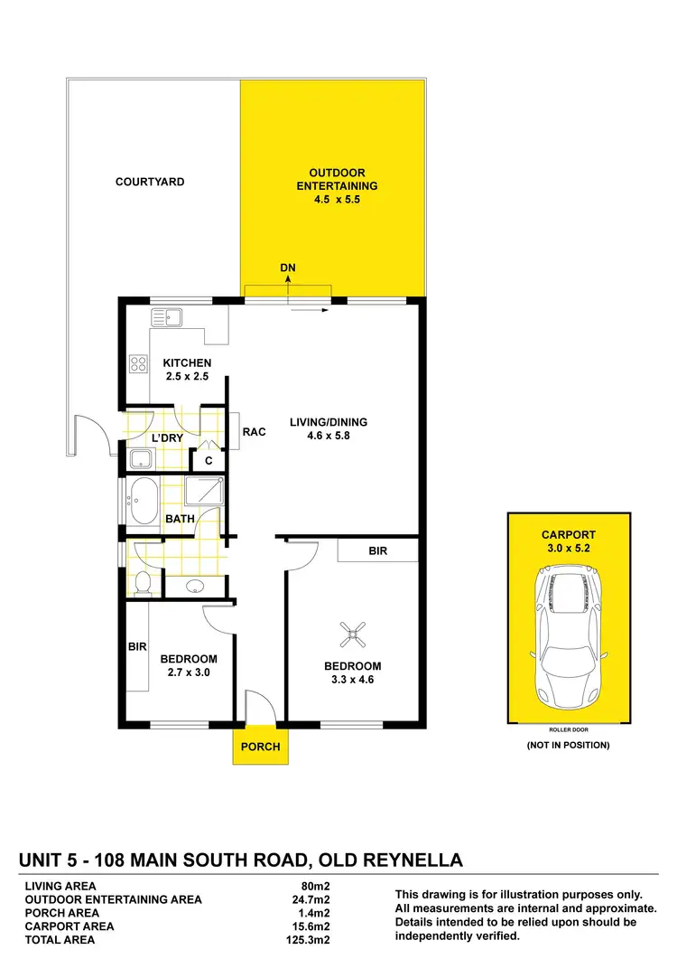 Floorplan of Homely unit listing, 5/108 Main South Road, Old Reynella SA 5161
