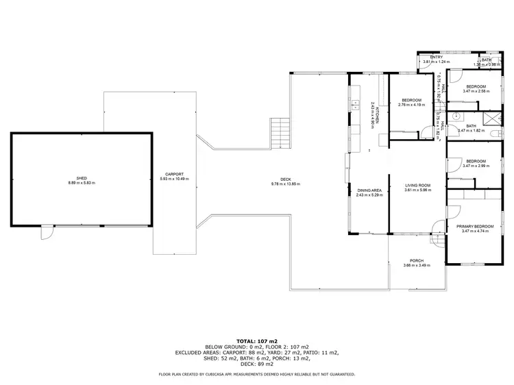 Floorplan of Homely rural property listing, 44 Hall Road, Mothar Mountain QLD 4570