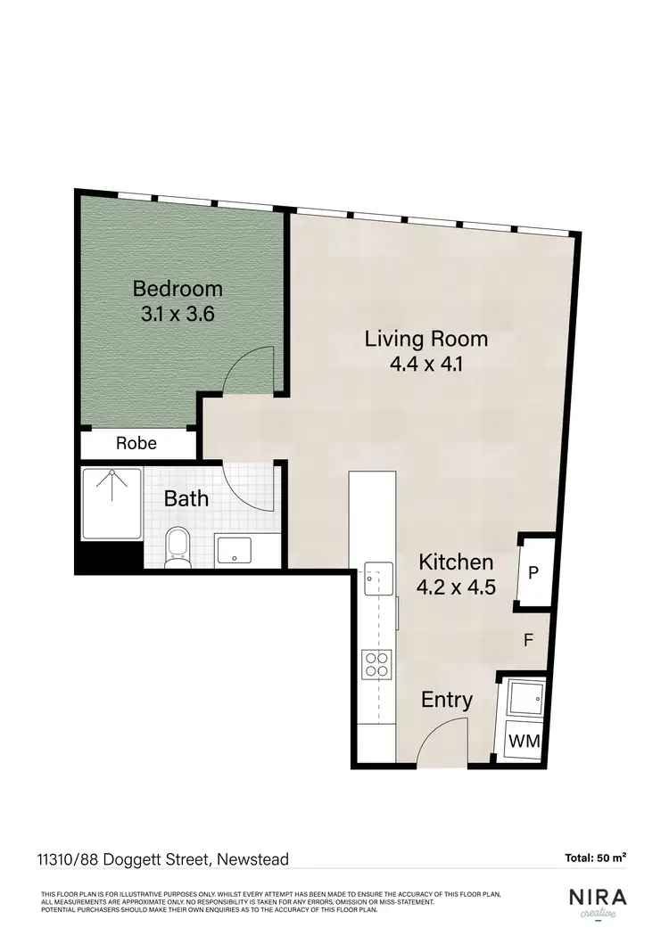 Floorplan of Homely apartment listing, 11310/88 Doggett Street, Newstead QLD 4006