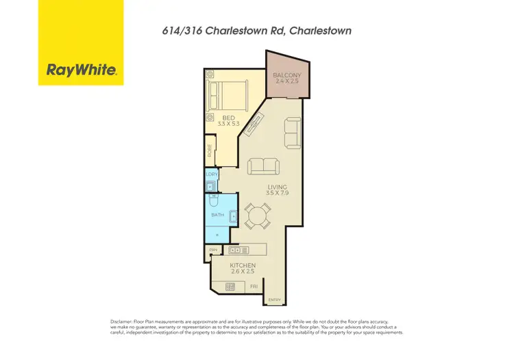 Floorplan of Homely apartment listing, 614/316 Charlestown Road, Charlestown NSW 2290