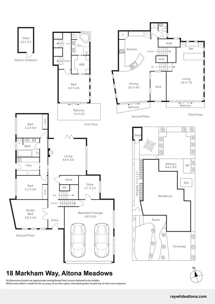 Floorplan of Homely house listing, 18 Markham Way, Altona Meadows VIC 3028