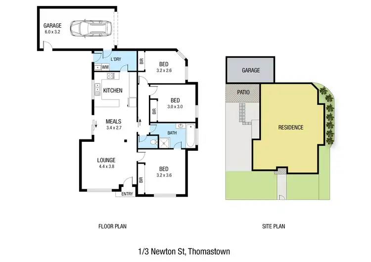 Floorplan of Homely unit listing, 1/3 Newton Street, Thomastown VIC 3074