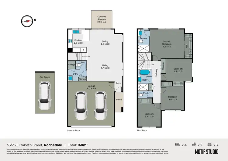 Floorplan of Homely townhouse listing, 53/26 Elizabeth Street, Rochedale QLD 4123