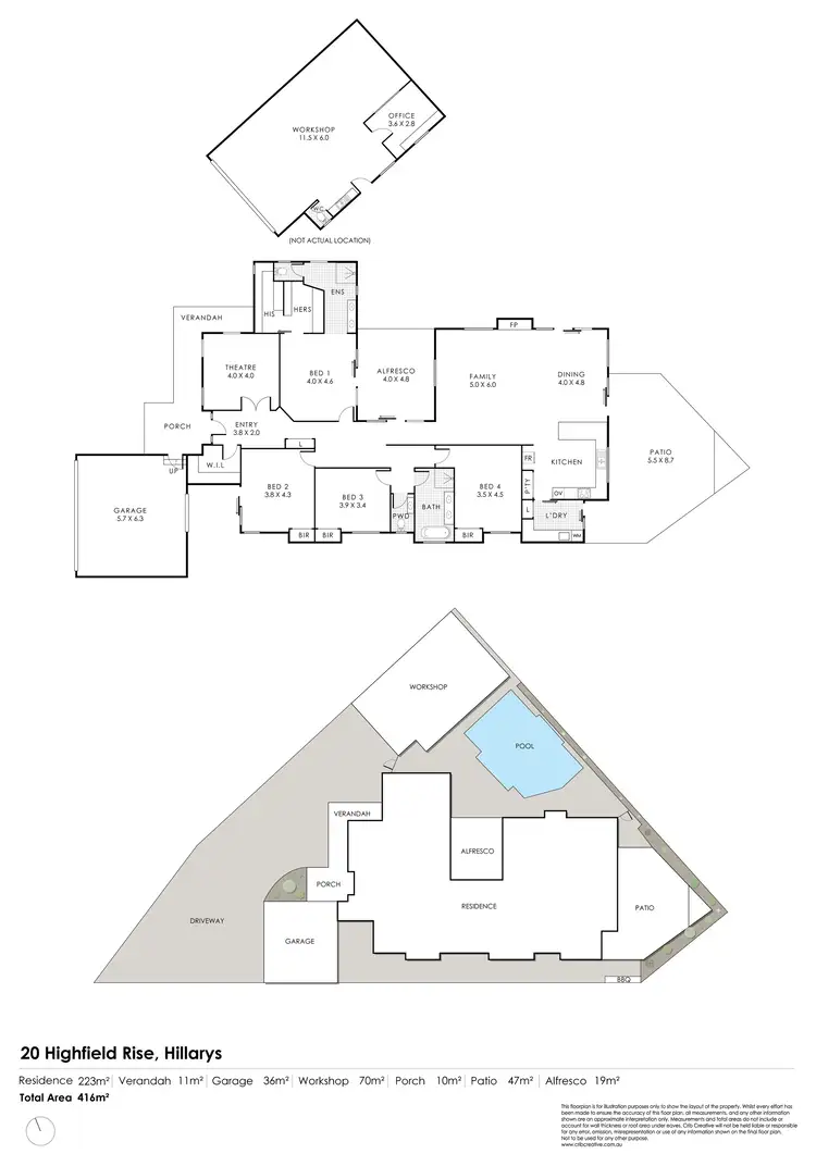 Floorplan of Homely house listing, 20 Highfield Rise, Hillarys WA 6025