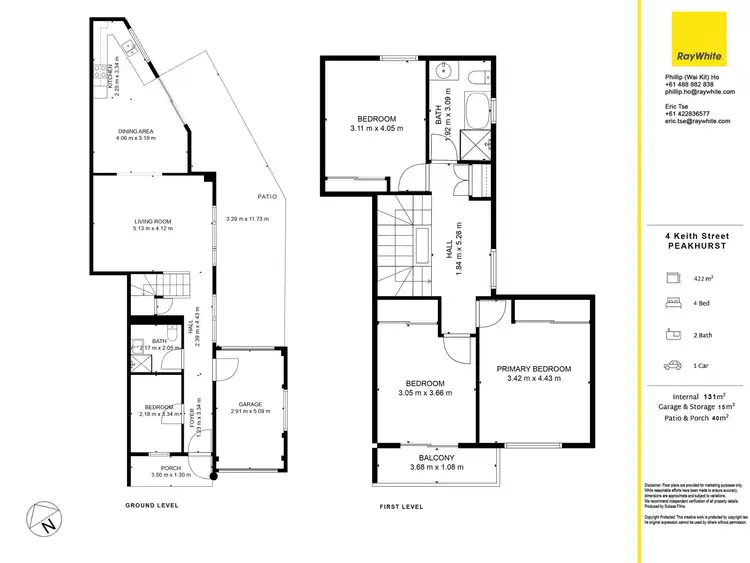 Floorplan of Homely semi-detached listing, 4 Keith Street, Peakhurst NSW 2210