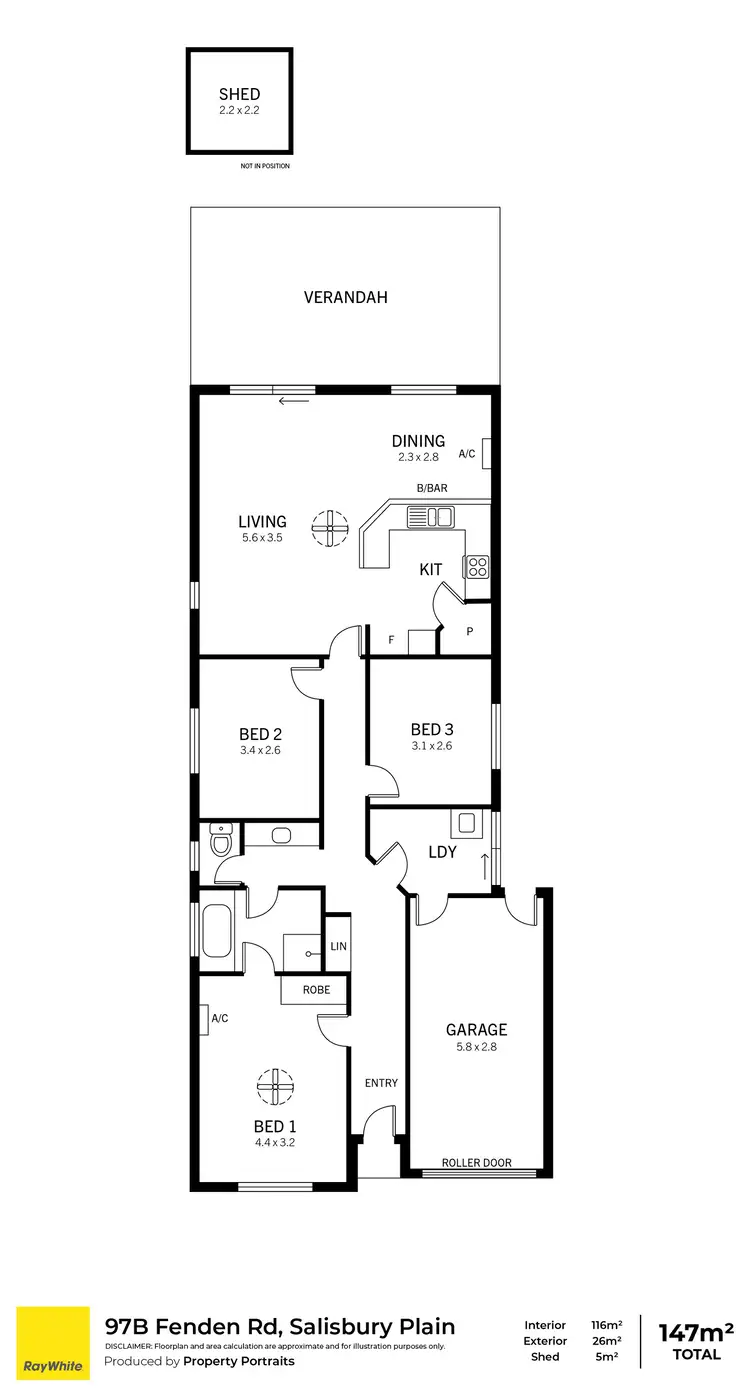Floorplan of Homely house listing, 97B Fenden Road, Salisbury Plain SA 5109