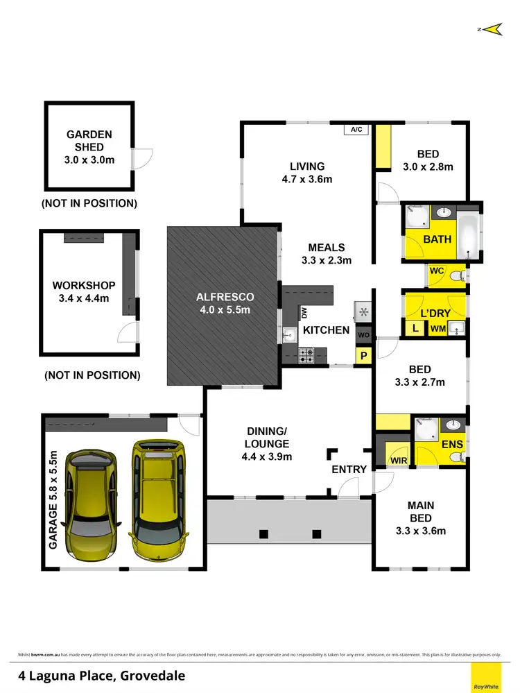 Floorplan of Homely house listing, 4 Laguna Place, Grovedale VIC 3216