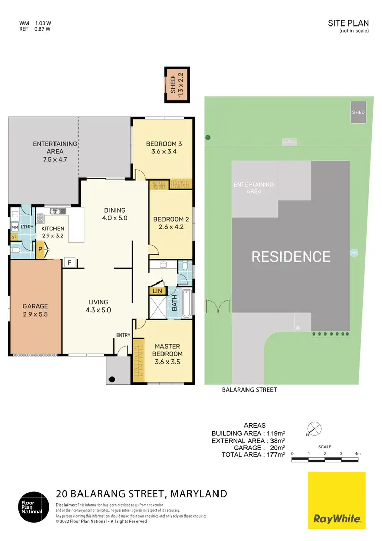 Floorplan of Homely house listing, 20 Balarang Street, Maryland NSW 2287