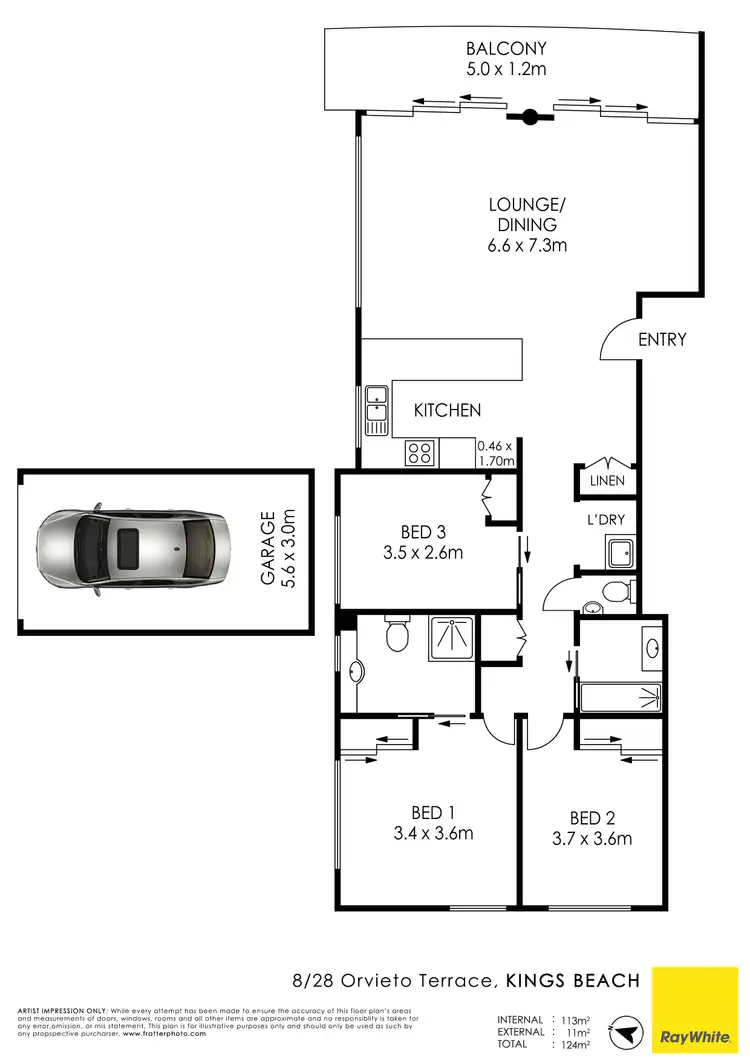 Floorplan of Homely unit listing, Unit 8/28 Orvieto Terrace, Kings Beach QLD 4551