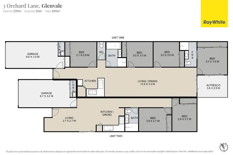 Floorplan of Homely unit listing, 1 & 2/3 Orchard Lane, Glenvale QLD 4350