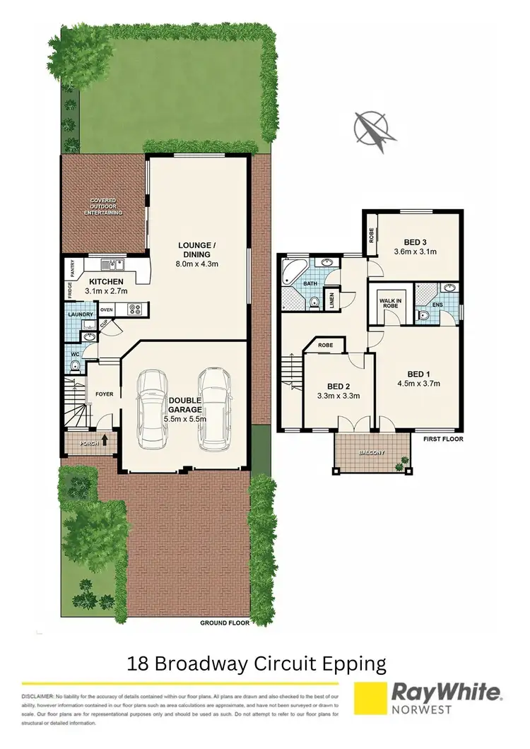 Floorplan of Homely semi-detached listing, 18 Broadway Circuit, Epping NSW 2121