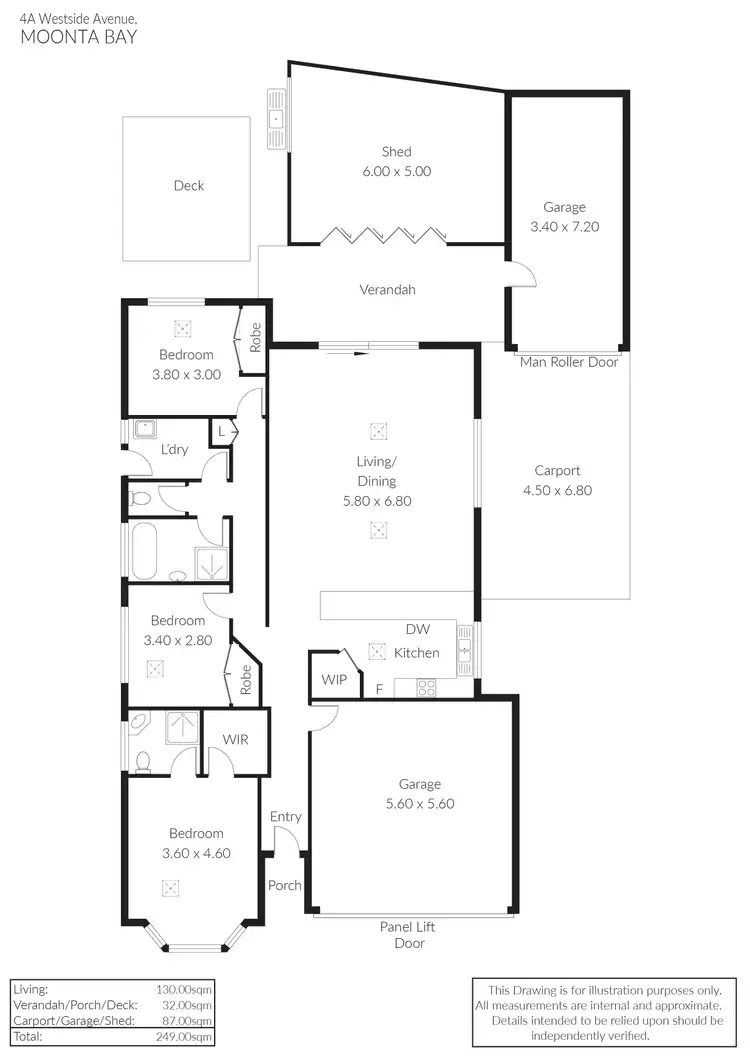 Floorplan of Homely house listing, 4A Westside Avenue, Moonta Bay SA 5558