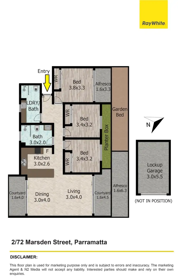 Floorplan of Homely unit listing, 2/72 Marsden Street, Parramatta NSW 2150