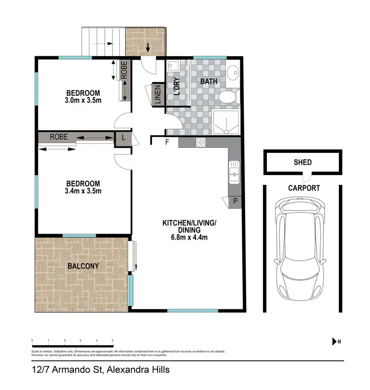 Floorplan of Homely townhouse listing, 12/7 Armando Street, Alexandra Hills QLD 4161