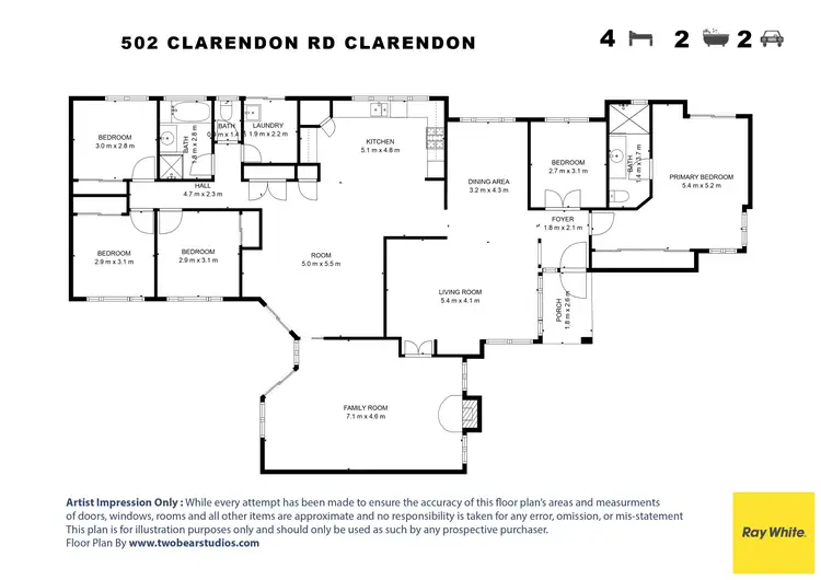 Floorplan of Homely house listing, 502 CLARENDON Road, Clarendon QLD 4311