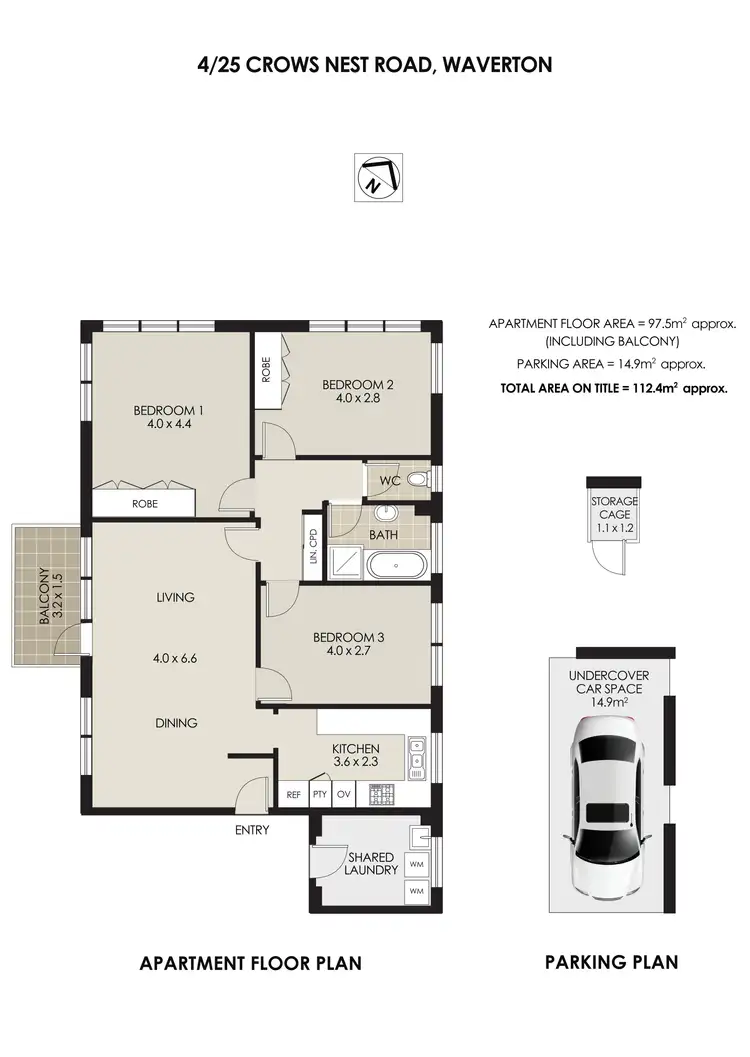 Floorplan of Homely apartment listing, 4/25 Crows Nest Road, Waverton NSW 2060