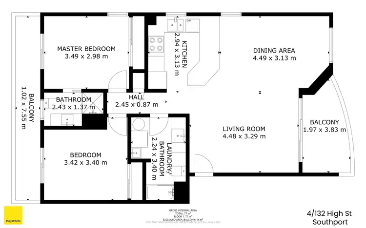Floorplan of Homely apartment listing, 4/132 High Street, Southport QLD 4215