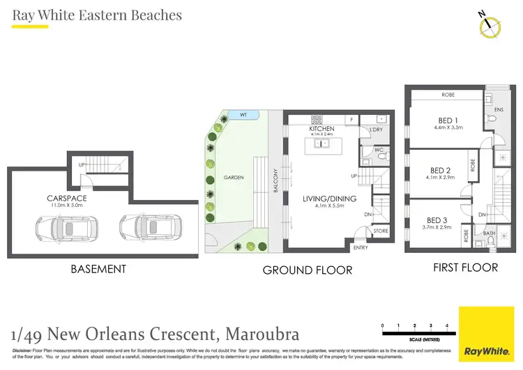 Floorplan of Homely townhouse listing, 1/49 New Orleans Crescent, Maroubra NSW 2035